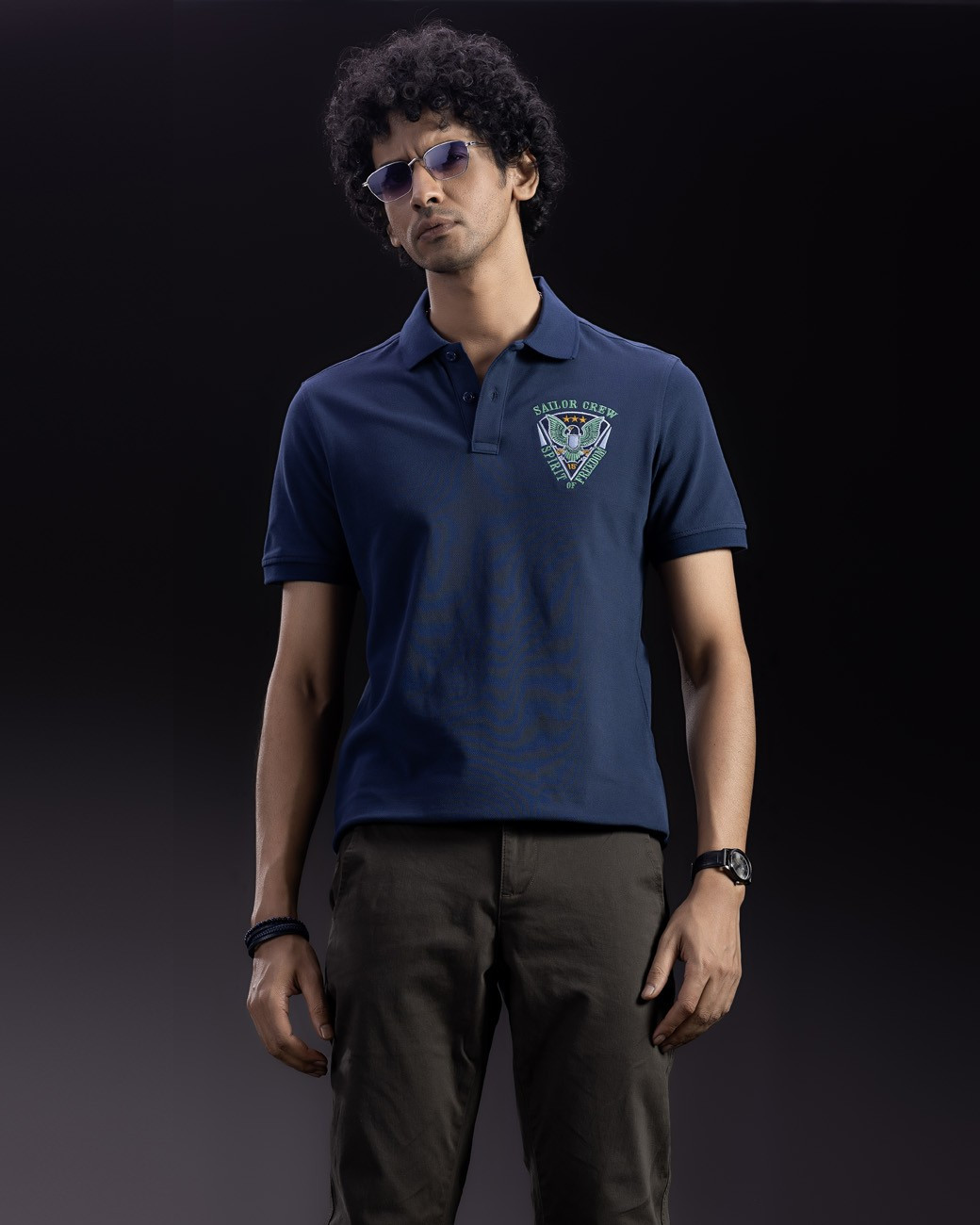 MENS KNIT FASHION POLO